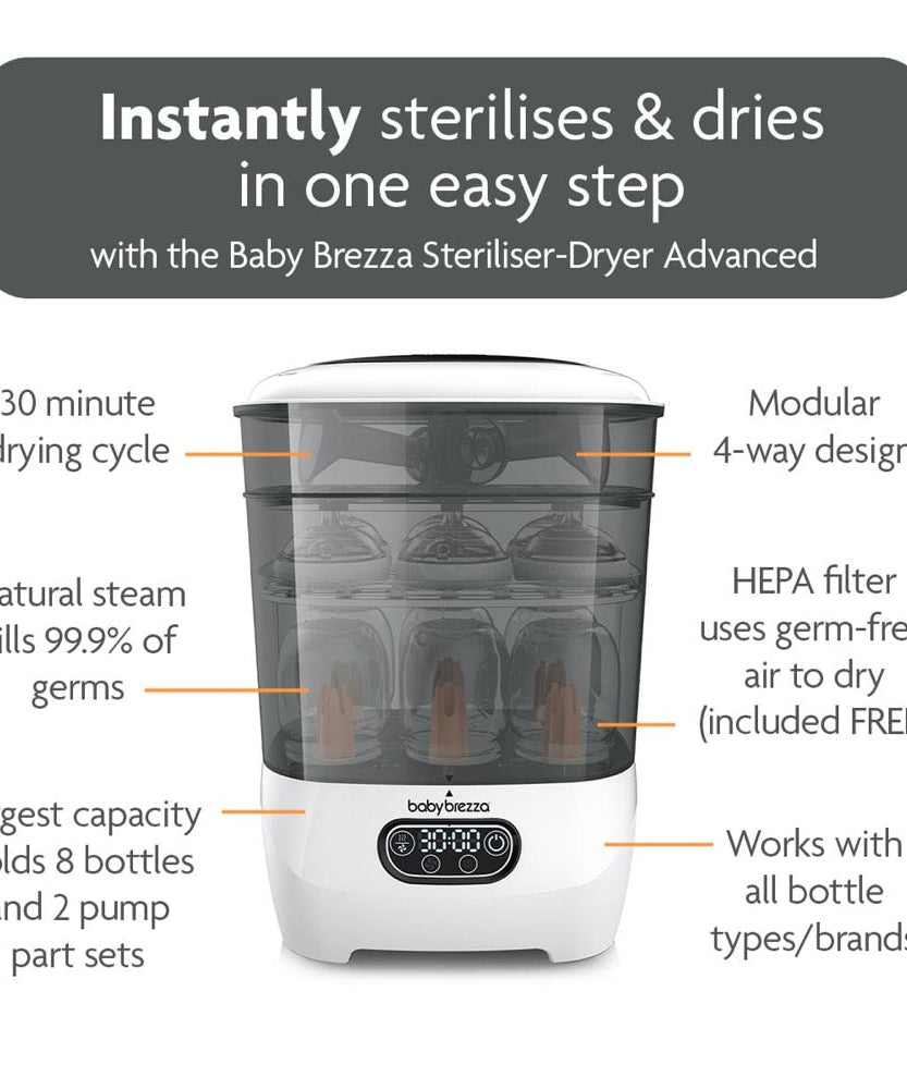 Baby Brezza One Step Baby Bottle Sterilizer and Dryer Advanced - MINIMEE KIDS