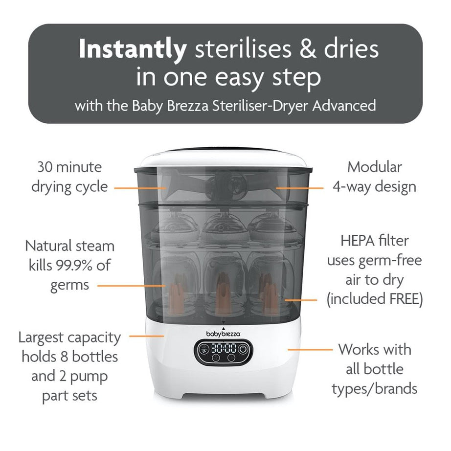 Baby Brezza One Step Baby Bottle Sterilizer and Dryer Advanced - MINIMEE KIDS