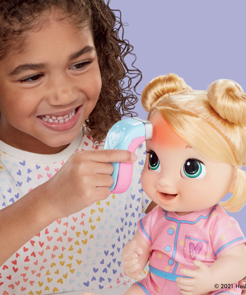 Baby Alive Lulu Achoo Doll - 12-Inch Interactive Doctor Play Toy with Lights, Sounds & Movements - Includes Doctor Station & Accessories - For Kids 3+ Years, Blonde Hair