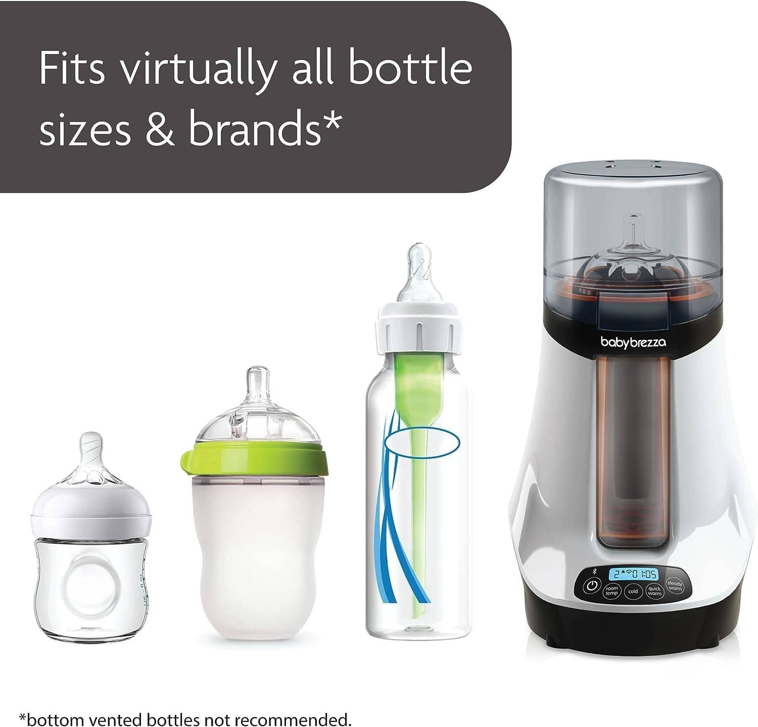 Baby Brezza Sterilizer Safe+ Smart Baby Bottle Warmer with Bluetooth - Birth to 36 Months - MINIMEE KIDS