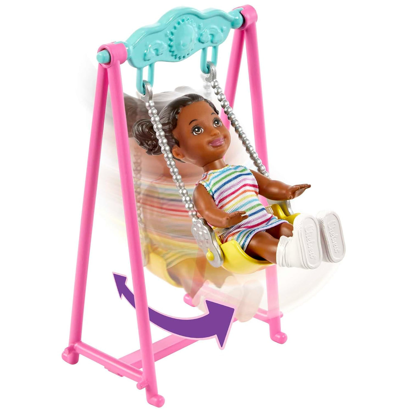 Barbie Skipper Babysitters INC Playset with Bounce House, Swing & Tricycle – Fun Playground Adventure for Kids 3+ Years