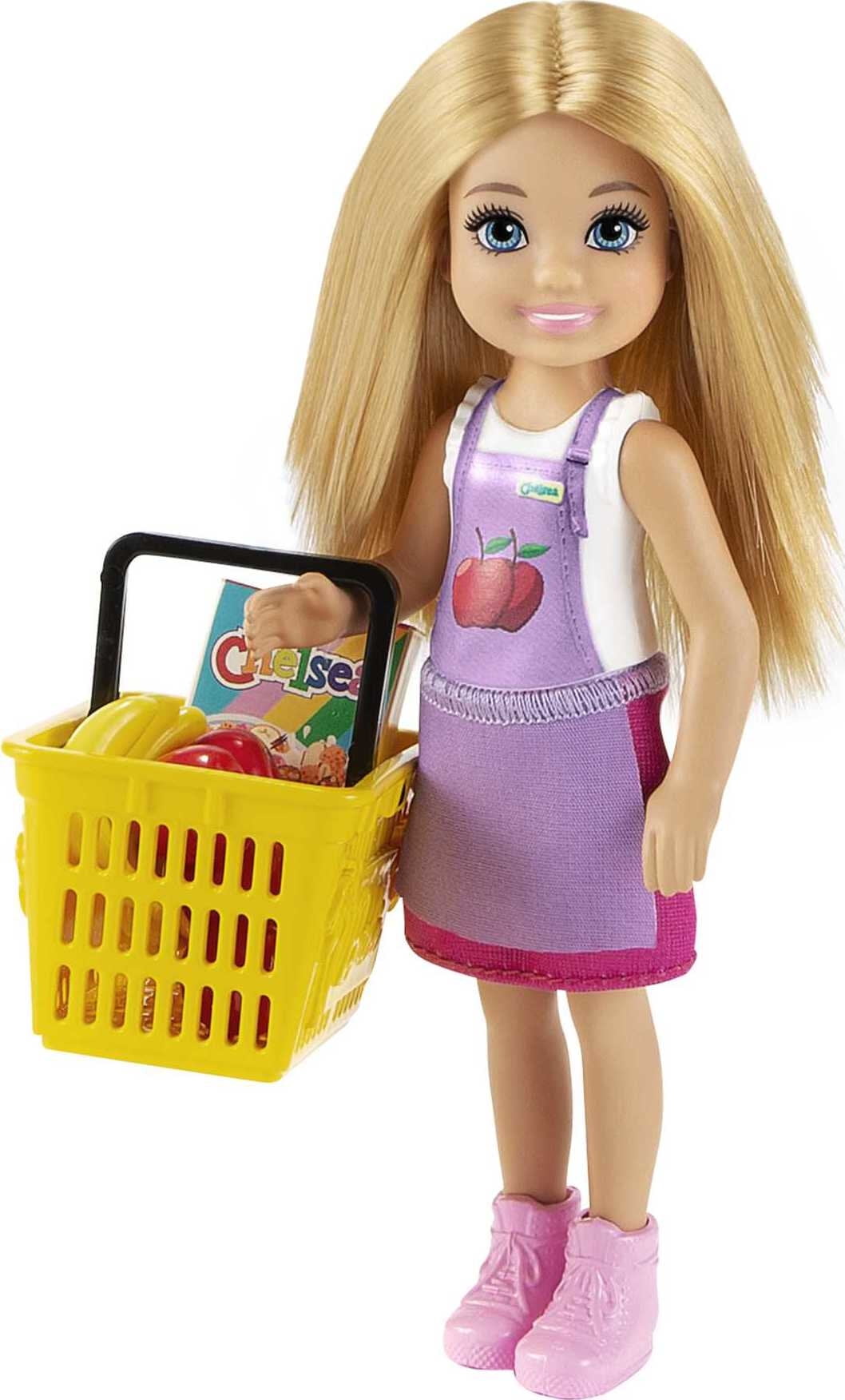 Barbie Chelsea Can Be…™ Snack Stand Playset with Blonde Small Doll, Checkout Counter, Weighing Scale & 15+ Grocery-Themed Accessories for Imaginative Shopping Fun