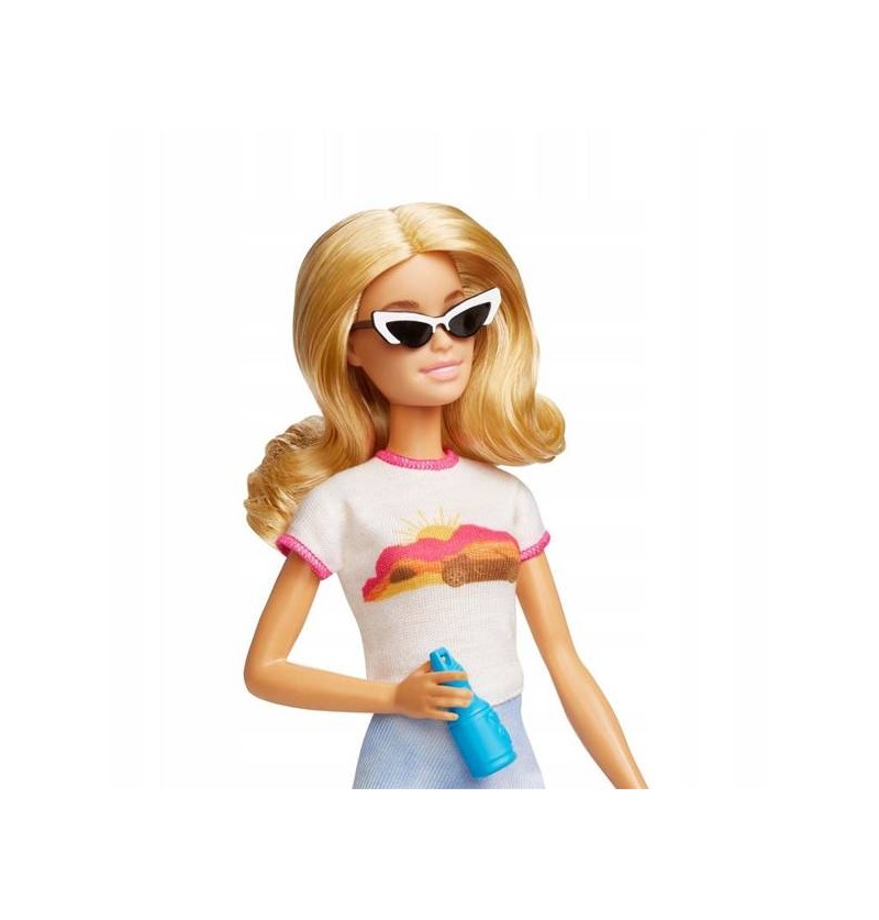 Barbie Doll and Accessories, ‘Malibu’ Travel Set with Puppy, 10+ Pieces, Working Suitcase, Blonde Hair, HJY18