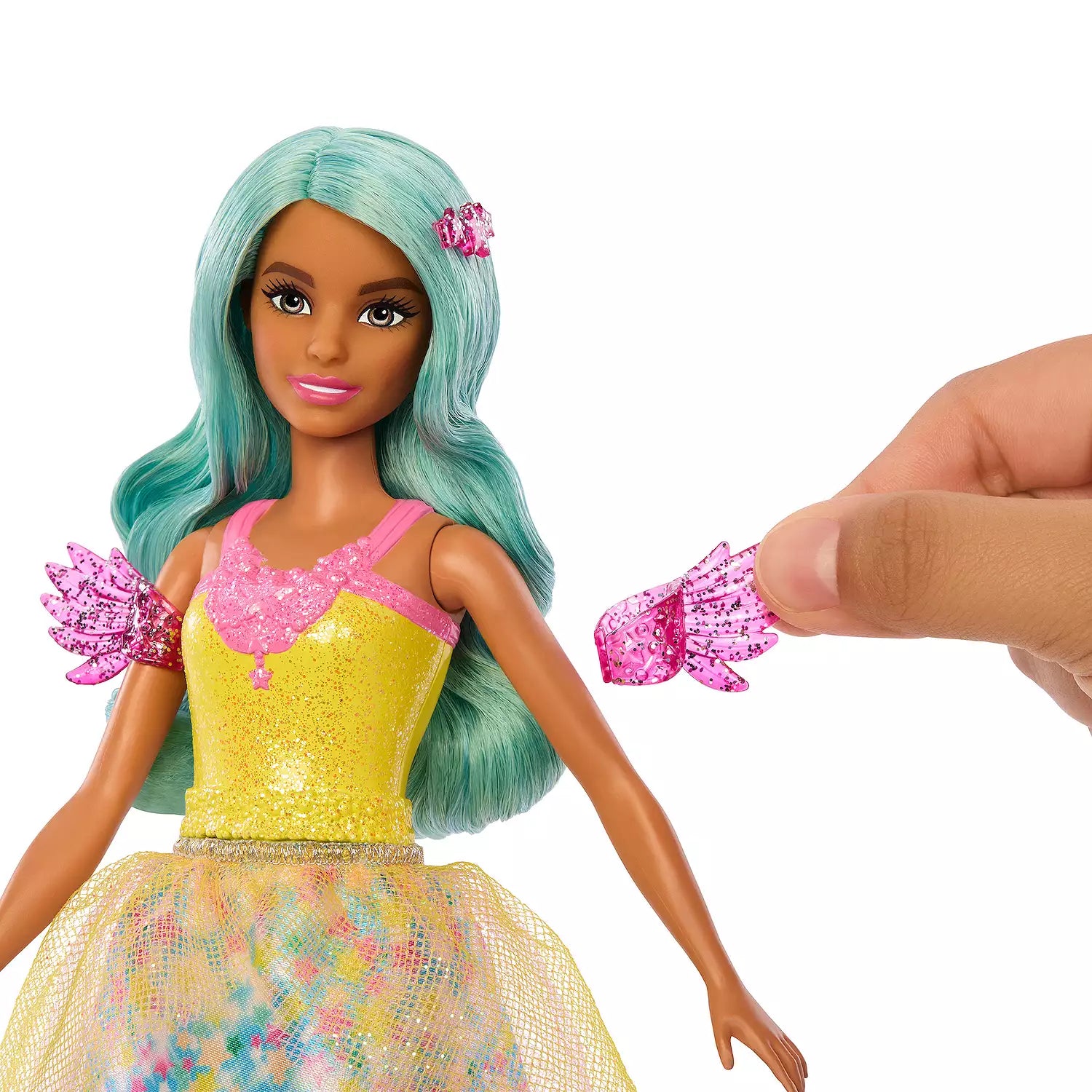 Barbie A Touch Of Magic Teresa Doll with Fairytale Outfit, Fantasy Hair & Pet Bunny – Includes Wing Accessories & Comb – Magical Gift for Kids 3+ Years | JCW51