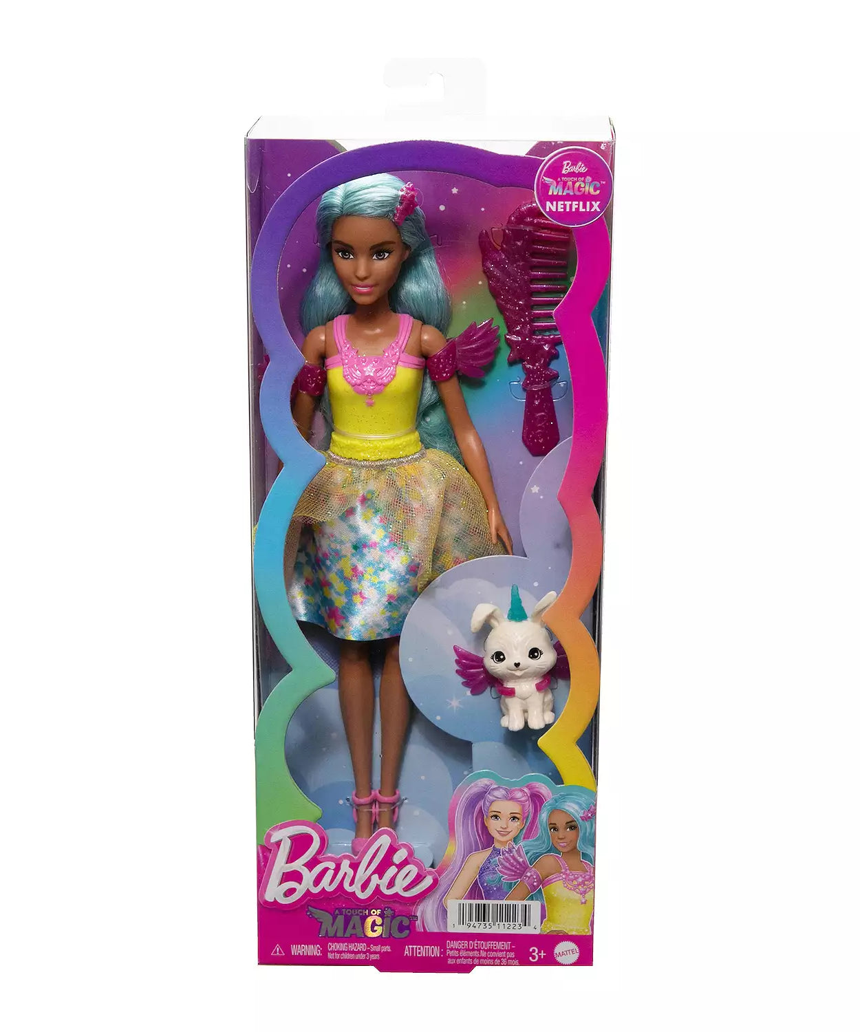 Barbie A Touch Of Magic Teresa Doll with Fairytale Outfit, Fantasy Hair & Pet Bunny – Includes Wing Accessories & Comb – Magical Gift for Kids 3+ Years | JCW51