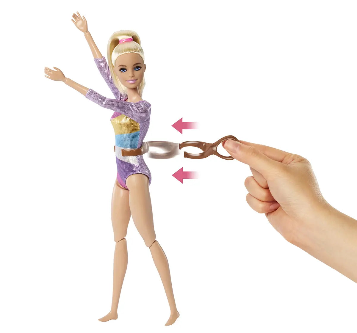 Barbie You Can Be Anything Gymnast Playset with Balance Beam, Flipping Feature & 10+ Accessories – Gymnastics Role Play Toy for Kids 3+ Years