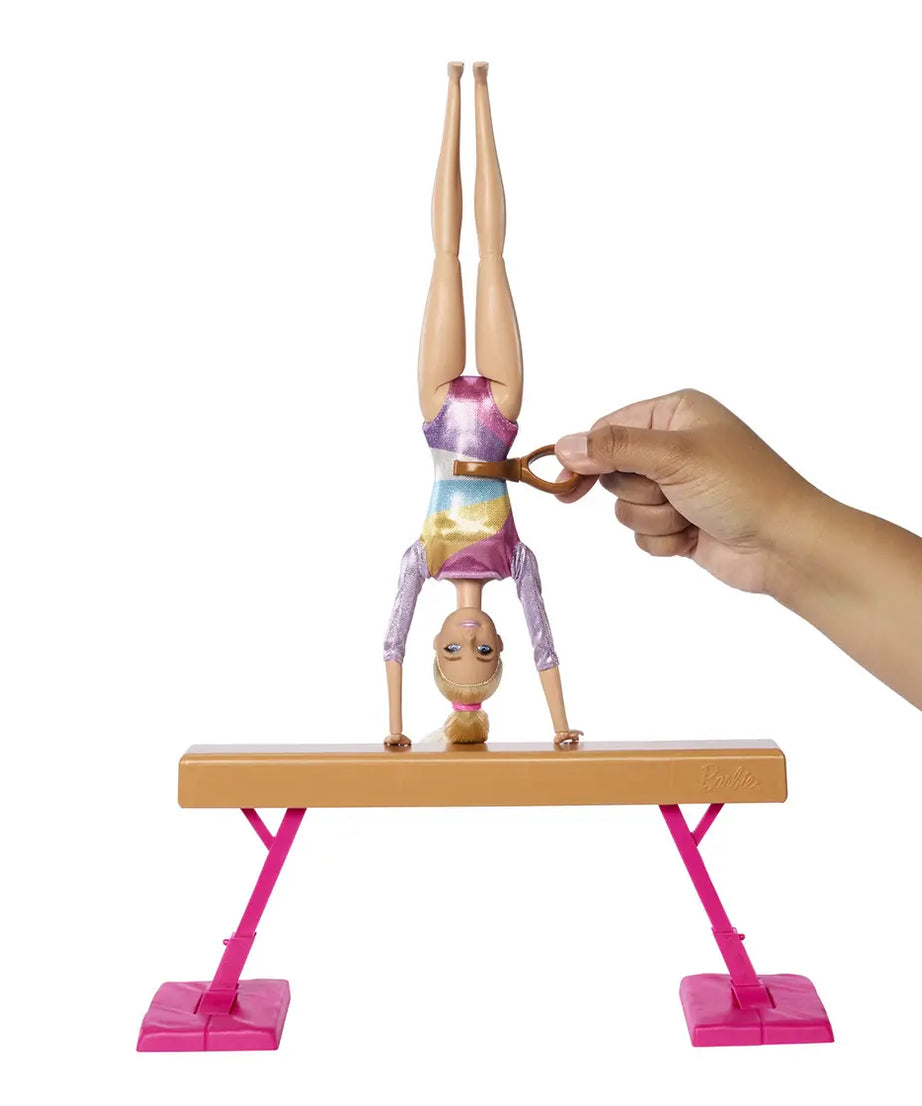 Barbie You Can Be Anything Gymnast Playset with Balance Beam, Flipping Feature & 10+ Accessories – Gymnastics Role Play Toy for Kids 3+ Years - MINIMEE KIDS