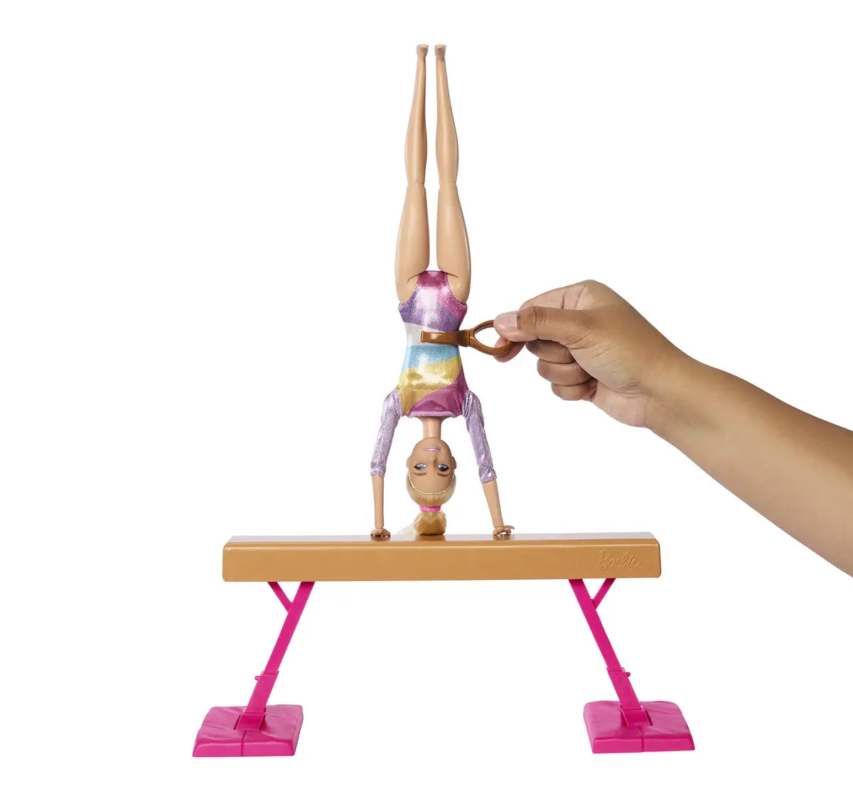Barbie You Can Be Anything Gymnast Playset with Balance Beam, Flipping Feature & 10+ Accessories – Gymnastics Role Play Toy for Kids 3+ Years