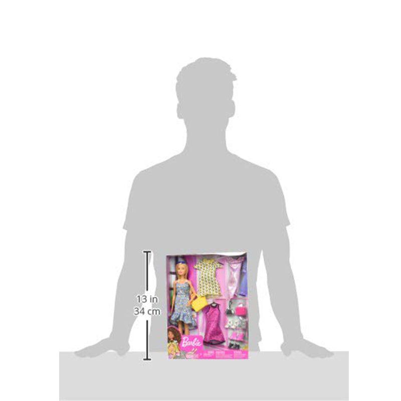 Barbie Doll & Fashions Accessories | JCR80 - 4 Trendy Outfits, Shoes & Purses for Mix & Match Play, Ages 3+