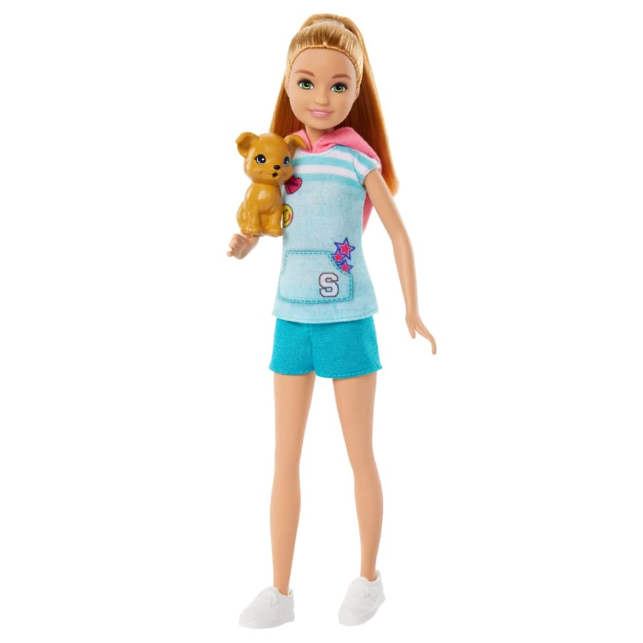 Barbie Stacie Doll with Pet Dog – Inspired by Barbie and Stacie to the Rescue Movie – Adventure Playset for Kids 3+ Years | HRM05