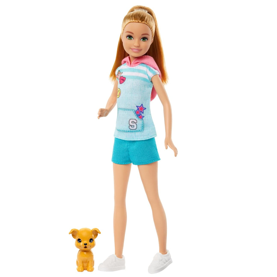 Barbie Stacie Doll with Pet Dog – Inspired by Barbie and Stacie to the Rescue Movie – Adventure Playset for Kids 3+ Years | HRM05