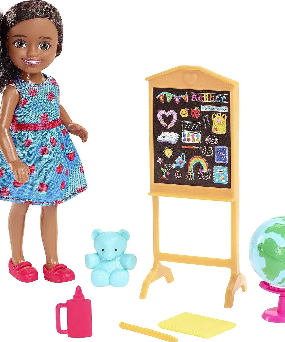 Barbie Chelsea Can Be… Teacher Doll – 6” Career Role Play Toy with Chalkboard, Globe & Accessories – Inspires Educational Fun for Kids 3+ Years