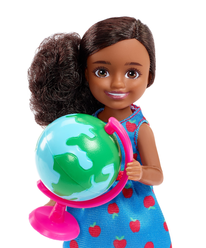 Barbie Chelsea Can Be… Teacher Doll – 6” Career Role Play Toy with Chalkboard, Globe & Accessories – Inspires Educational Fun for Kids 3+ Years