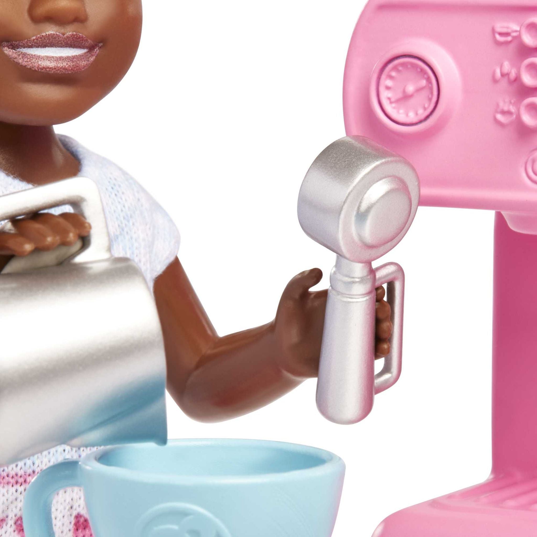 Barbie Chelsea Can Be… Barista 6" Doll Playset with Coffee Accessories – Fun Career Role-Playing Toy for Kids 3+ Years - MINIMEE KIDS