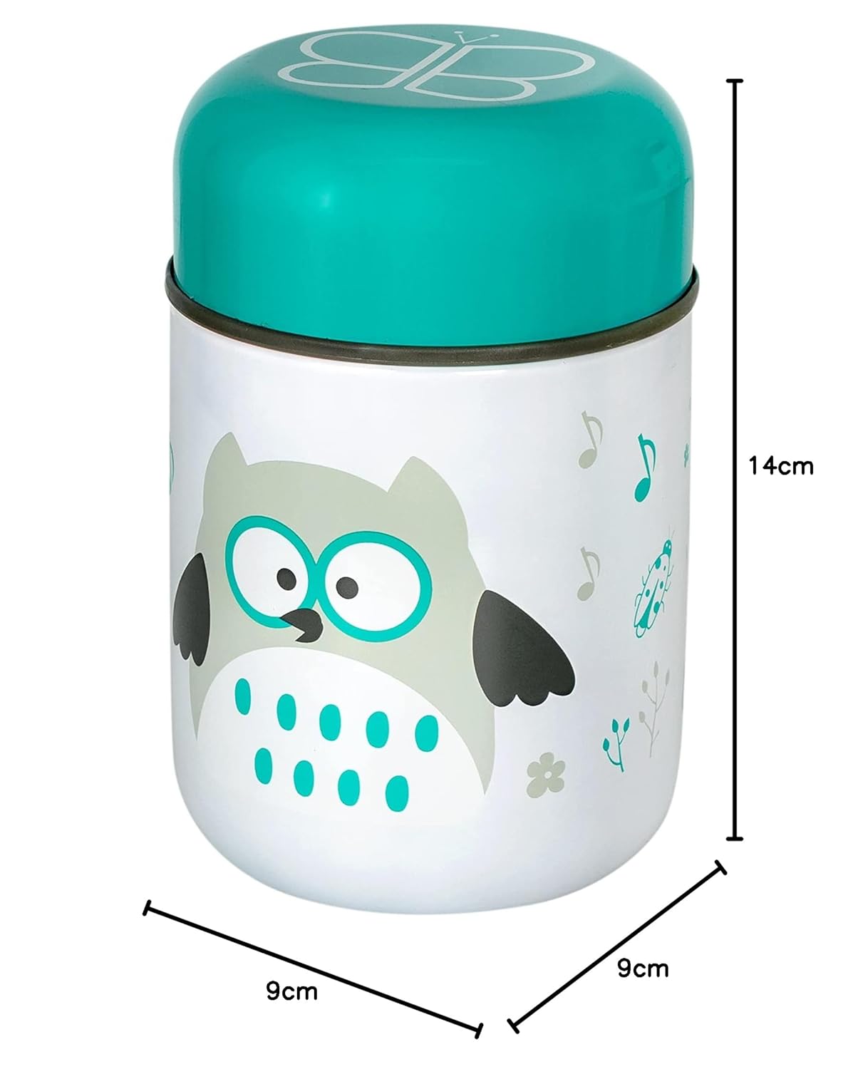 BBLÜV Foöd Insulated Food Container with Foldable Spoon and Bowl for 6+ Months - 300ml | Aqua, Airtight & Leak-Proof, Keeps Food Hot/Cold for 8 Hours