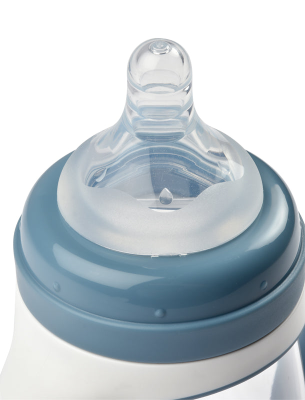 Beaba 2-in-1 Learning Bottle 210ml - Transition Bottle with Soft Spout and Handles for Babies | Leak-Proof and BPA-Free Training Bottle