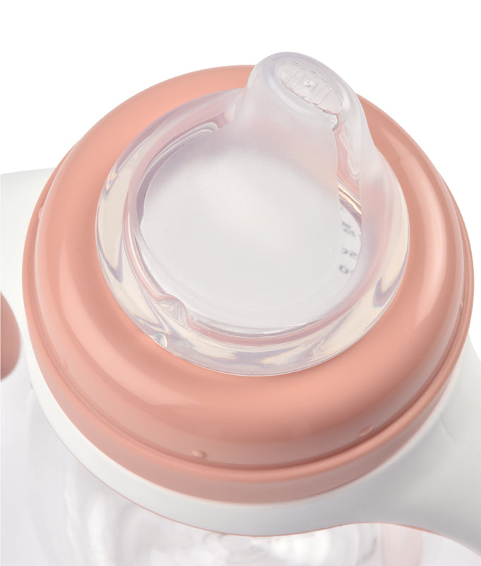Beaba 2-in-1 Learning Bottle 210ml - Transition Bottle with Soft Spout and Handles for Babies | Leak-Proof and BPA-Free Training Bottle