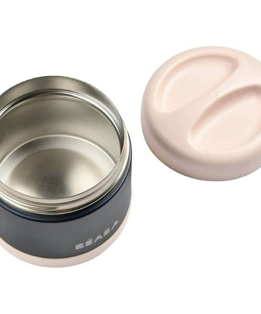 Beaba Thermo-Portion Stainless Steel Vacuum Insulated Food Jar - 500 ml | 4m+ | Keeps Food Warm & Cold