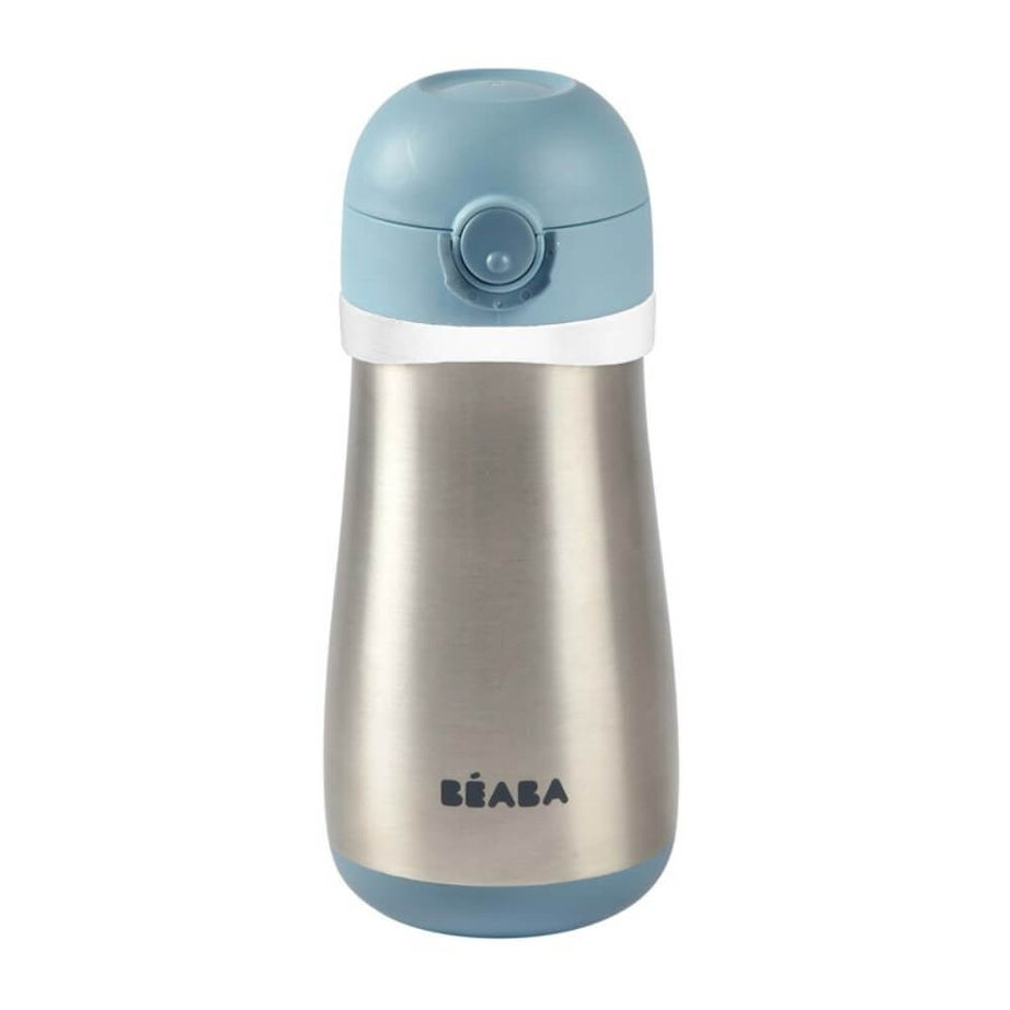 Beaba Stainless Steel Bottle with Spout & Handle for Toddlers 18+ Months | 350ml | Durable & Leak-Proof Design