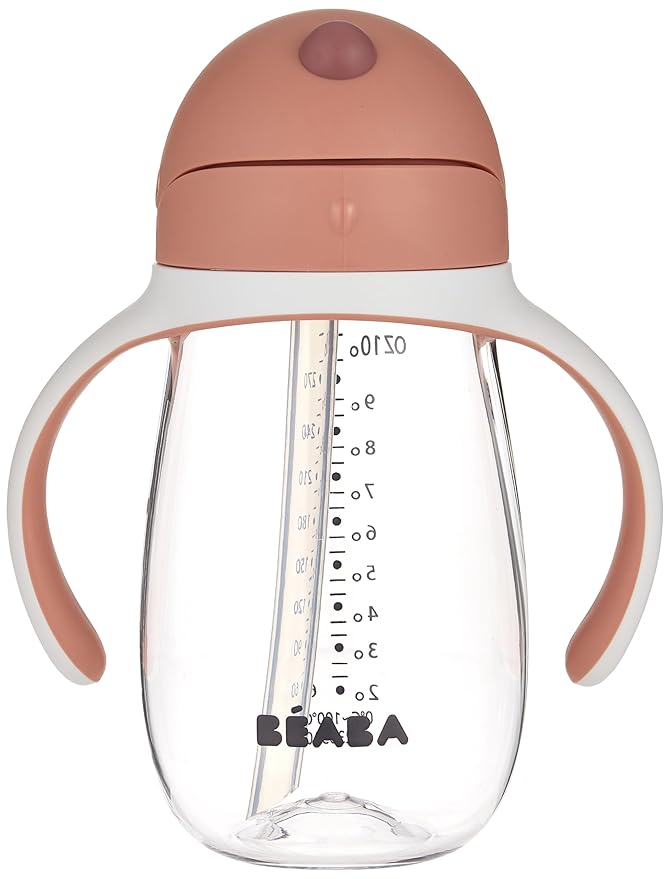 BEABA 2 in 1 Straw Cup & Sippy Cup For 8+ Months toddlers - 300ml