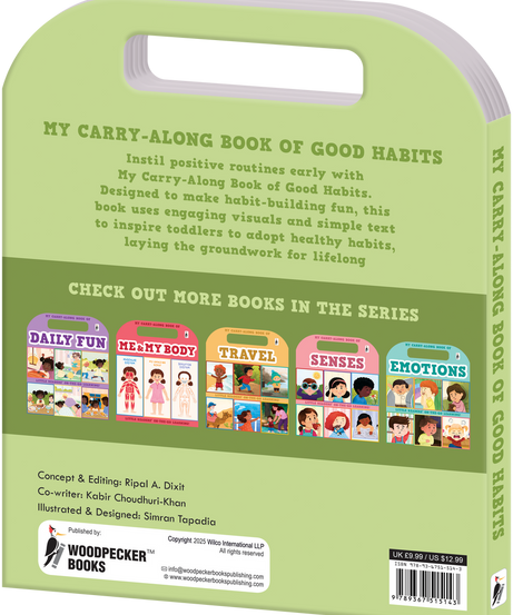 My Carry-Along Book of Good Habits – Interactive Toddler Board Book with Built-In Handle for Early Routines, Healthy Habit Building, and Lifelong Well-Being