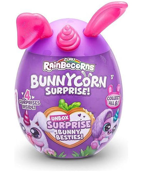 Zuru Rainbocorns Bunnycorn Surprise! - 4 Surprises Inside, Collect All 6 for Ages 3+ | Collectible Plush Pets for Boys & Girls