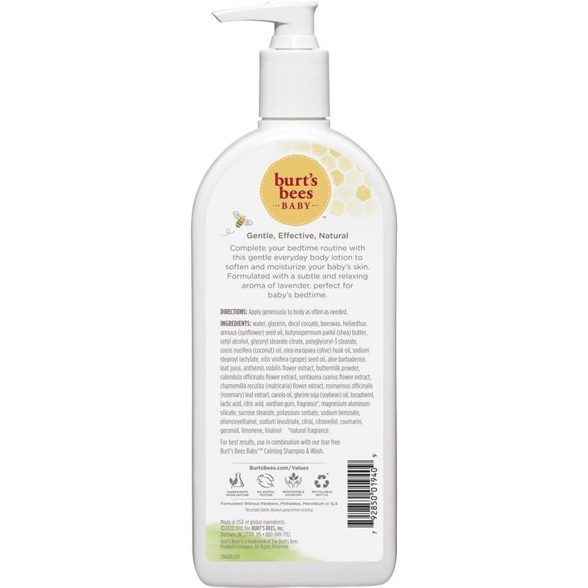 Burt’s Bees Baby Nourishing Lotion – Calming Lavender Scent – 99% Natural Moisturizer with Shea Butter, Coconut Oil & Aloe – Gentle Hydration for Baby’s Delicate Skin – Made in USA – 340.1g