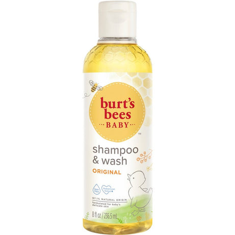 Burt’s Bees Baby Shampoo & Wash | Original - Tear-Free, Gentle & Natural | 236.5ml, 354.8ml, 621ml | Made in USA | Plant-Based, Hypoallergenic Baby Wash for Soft & Clean Skin