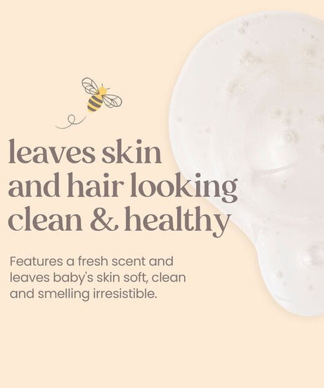 Burt’s Bees Baby Shampoo & Wash | Original - Tear-Free, Gentle & Natural | 236.5ml, 354.8ml, 621ml | Made in USA | Plant-Based, Hypoallergenic Baby Wash for Soft & Clean Skin - MINIMEE KIDS