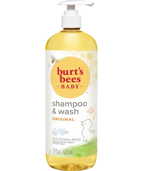 Burt’s Bees Baby Shampoo & Wash | Original - Tear-Free, Gentle & Natural | 236.5ml, 354.8ml, 621ml | Made in USA | Plant-Based, Hypoallergenic Baby Wash for Soft & Clean Skin - MINIMEE KIDS