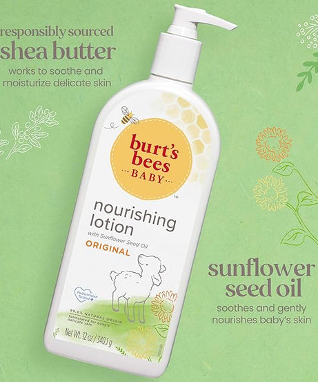 Burt’s Bees Baby Nourishing Lotion with Sunflower Seed Oil 340.1g | Original Formula - MINIMEE KIDS