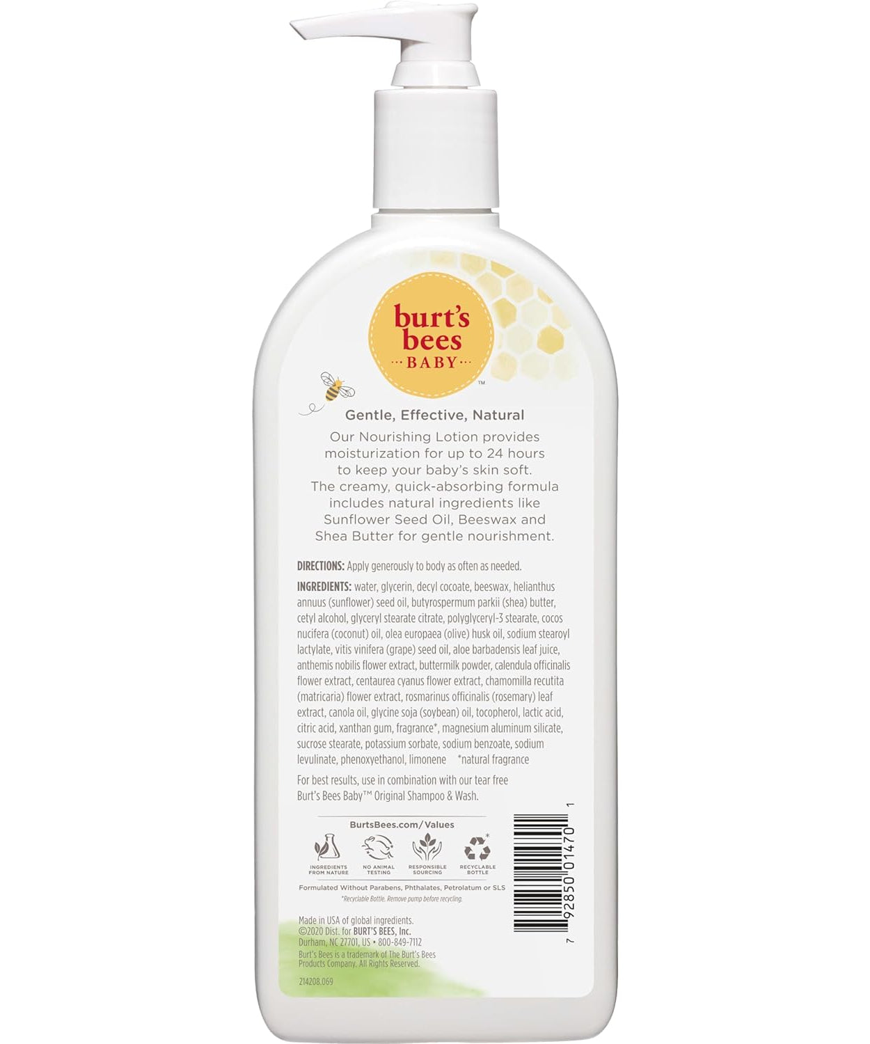 Burt’s Bees Baby Nourishing Lotion with Sunflower Seed Oil 340.1g | Original Formula - MINIMEE KIDS