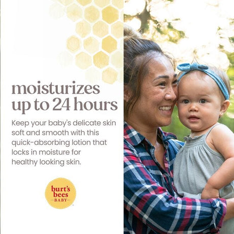 Burt's Bees Baby Ultra Gentle Lotion with Aloe – 99% Natural Moisturizer for Baby’s Sensitive Skin – Quick-Absorbing with Shea Butter & Jojoba – Pediatrician-Tested, Hypoallergenic Baby Lotion | Made in USA – 340.1g