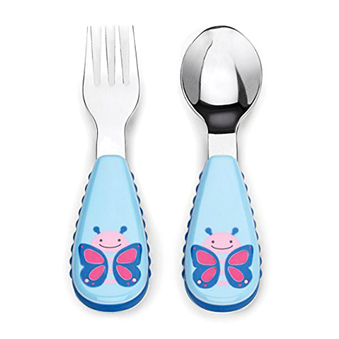 Skip Hop Zootensils Fork & Spoon Set | Utensils for Toddlers 12+ Months - MINIMEE KIDS
