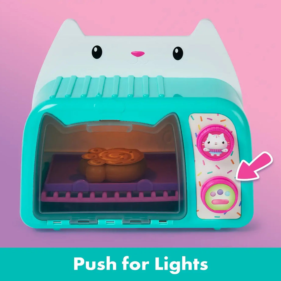 Gabby’s Dollhouse Cakey Oven Toy Set | Interactive Pretend Baking Playset with Lights & Sounds – 11-Piece Kit for Ages 3+ | DreamWorks Netflix Series Inspired | Includes Cakey Figure, Treats & Accessories