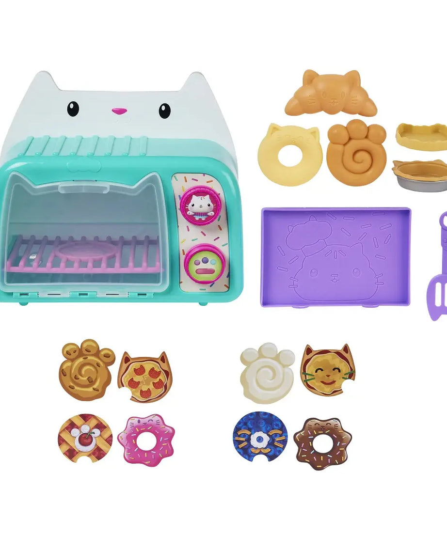 Gabby’s Dollhouse Cakey Oven Toy Set | Interactive Pretend Baking Playset with Lights & Sounds – 11-Piece Kit for Ages 3+ | DreamWorks Netflix Series Inspired | Includes Cakey Figure, Treats & Accessories - MINIMEE KIDS