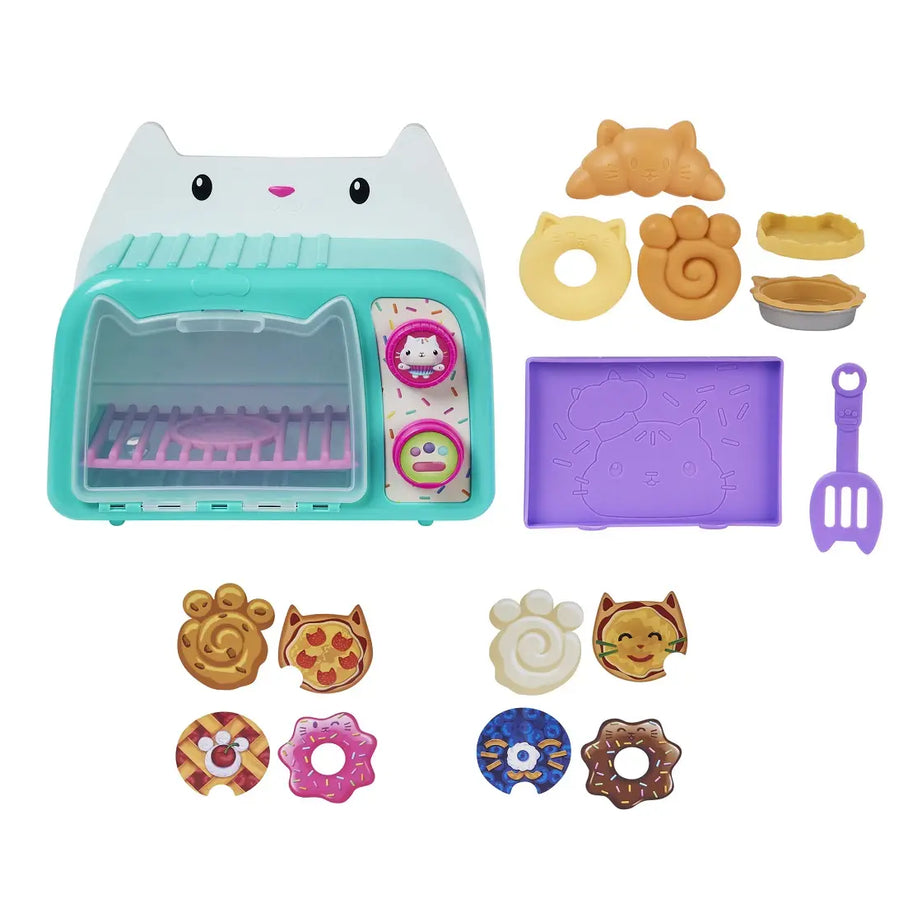Gabby’s Dollhouse Cakey Oven Toy Set | Interactive Pretend Baking Playset with Lights & Sounds – 11-Piece Kit for Ages 3+ | DreamWorks Netflix Series Inspired | Includes Cakey Figure, Treats & Accessories