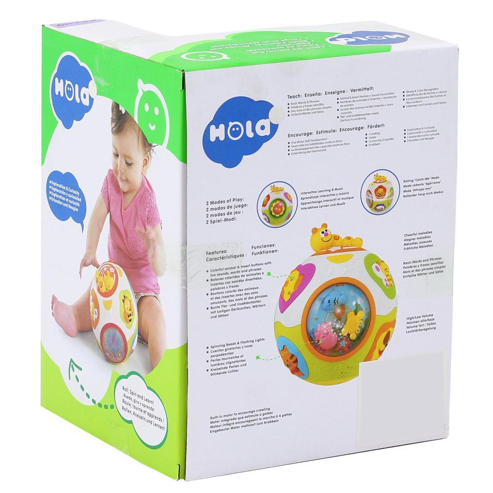 Hola Catch Me Activity Ball | Interactive Learning Toy with Music, Sounds & Motion | Educational Ball for Babies & Toddlers - MINIMEE KIDS