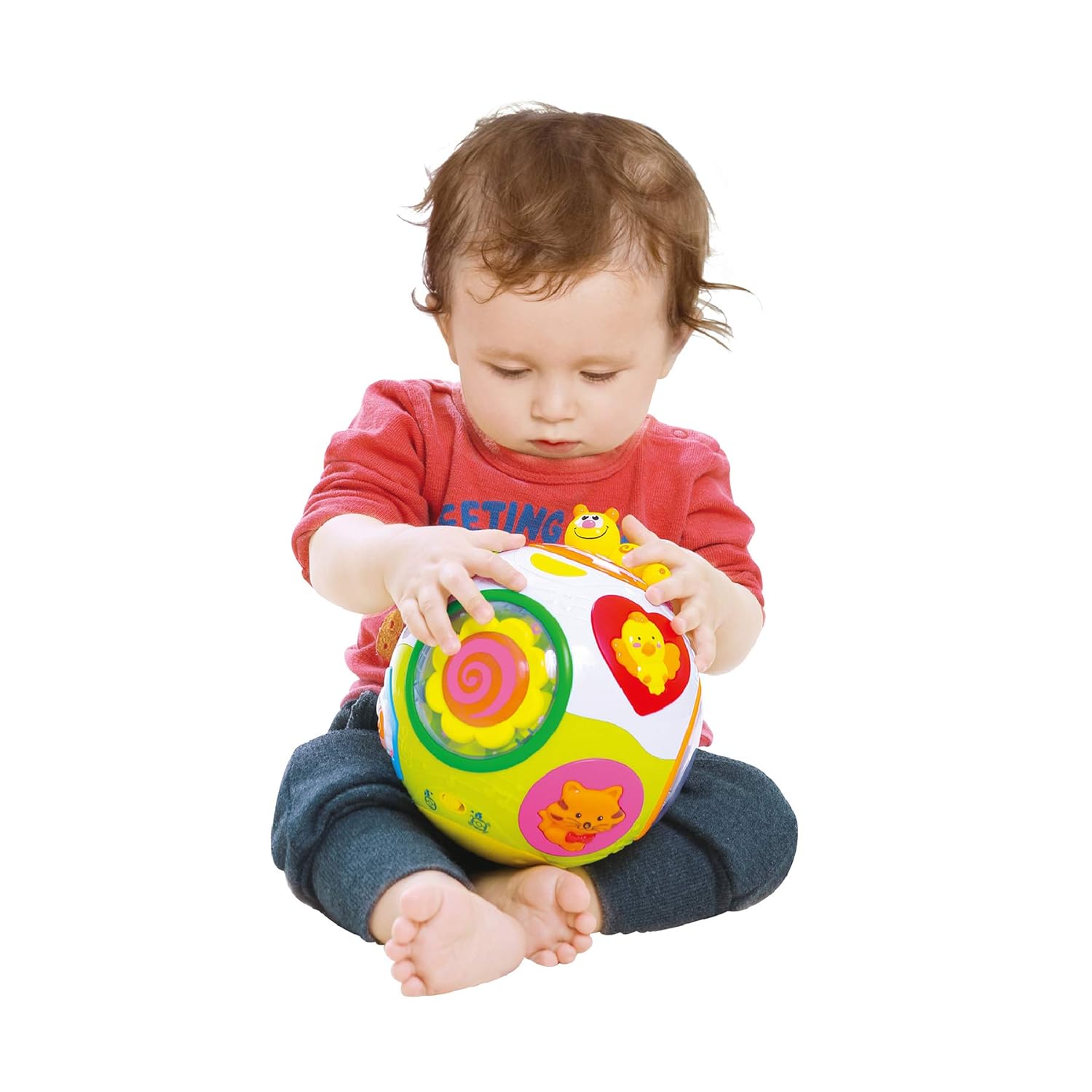 Hola Catch Me Activity Ball | Interactive Learning Toy with Music, Sounds & Motion | Educational Ball for Babies & Toddlers - MINIMEE KIDS