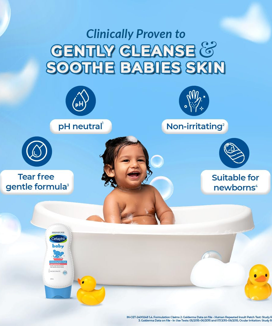 Cetaphil Baby Moisturising Bath & Wash for Baby's Delicate Skin - 230ml