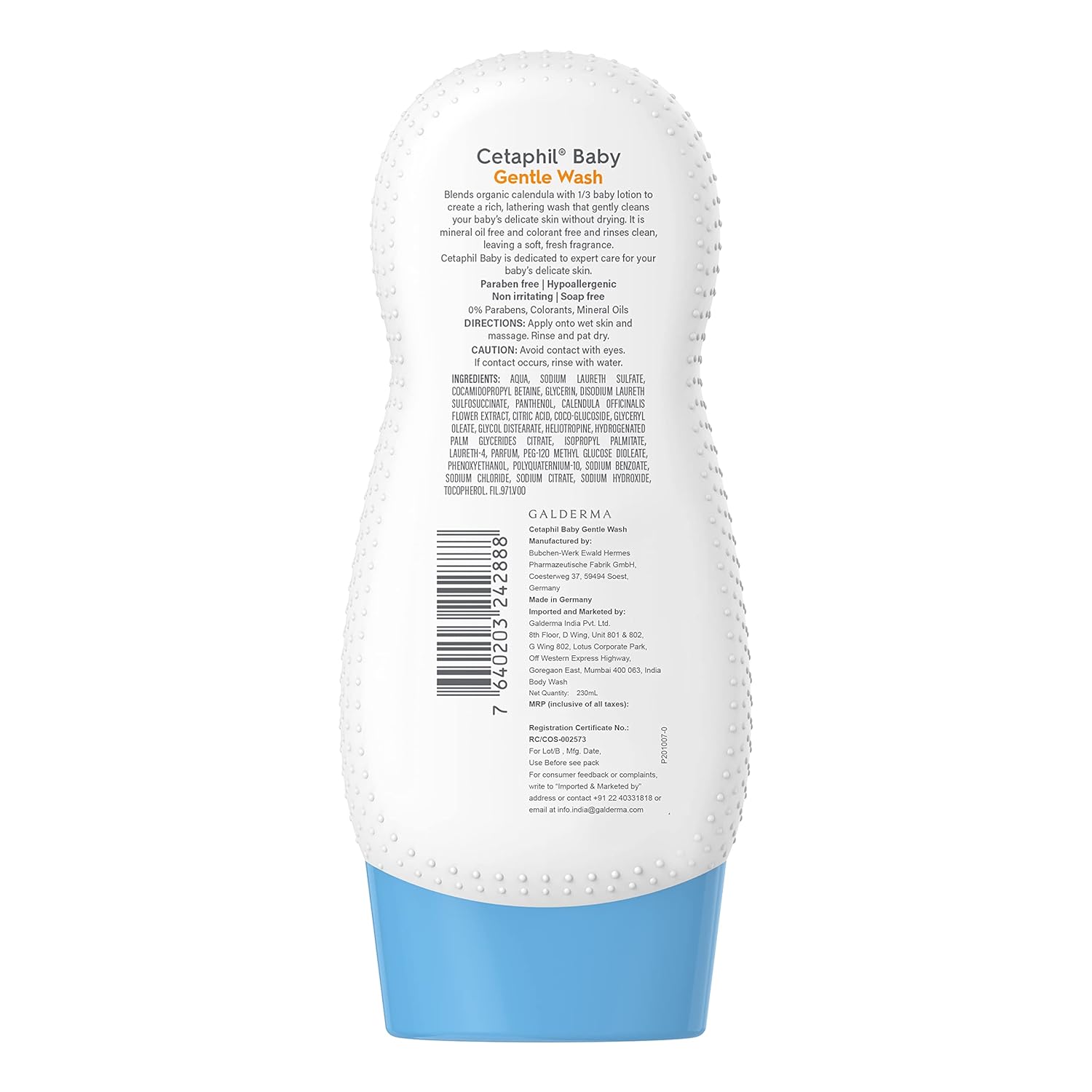 Cetaphil Baby Gentle Wash with organic calendula for Baby's Delicate skin - 230ml