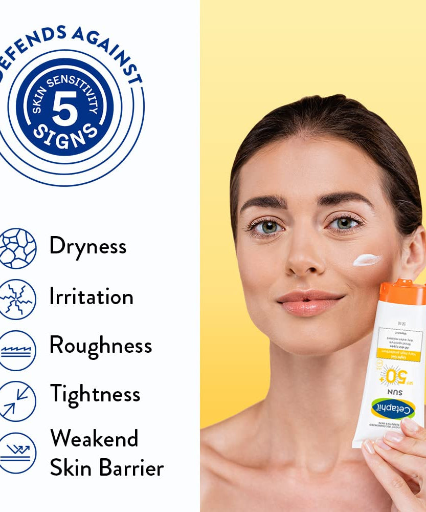 Cetaphil Sun SPF 50+ Sunscreen | Very High Protection Light Gel Water Resistant Vitamin E - 50ml - MINIMEE KIDS