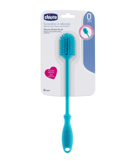 Chicco Silicone Bottle Brush 0m+ | Perfect for Cleaning Feeding Bottles, Scratch-Free, Hygienic, Soft Silicone, BPA-Free