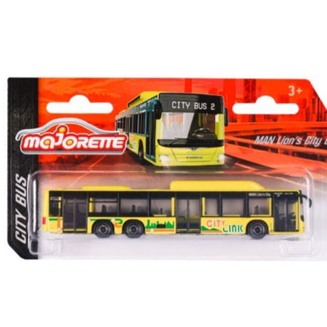 Majorette MAN City Bus Series - Lion’s City C & Lion’s Coach L | Die-Cast Model with Authentic Details | 1:110 Scale | Collector’s Edition | Free-Rolling Wheels