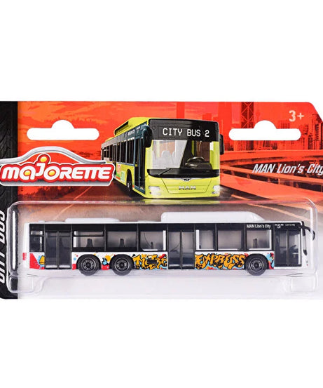 Majorette MAN City Bus Series - Lion’s City C & Lion’s Coach L | Die-Cast Model with Authentic Details | 1:110 Scale | Collector’s Edition | Free-Rolling Wheels - MINIMEE KIDS