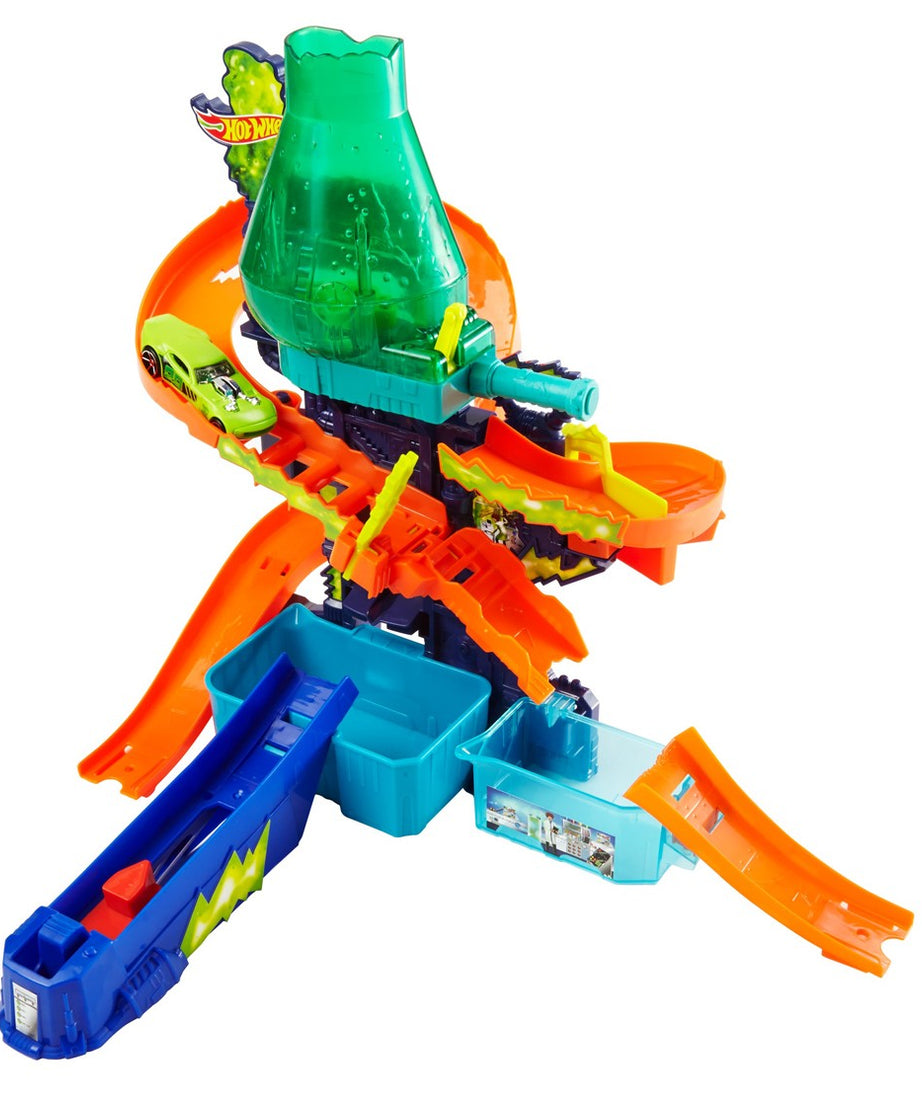 Hot Wheels City Color Shifters - Color Splash Science Lab - Color Changing Action Unassembled track set for 4+ years