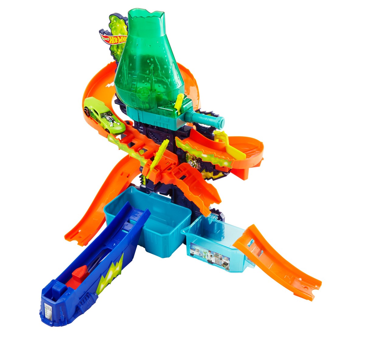 Hot Wheels City Color Shifters - Color Splash Science Lab - Color Changing Action Unassembled track set for 4+ years