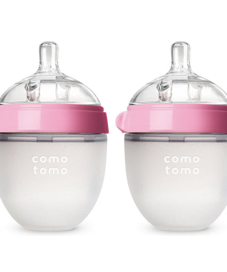 Comotomo Soft Hygienic Silicone Baby Bottle 2 Pack - 150ml Each | 1 Hole Slow Flow - MINIMEE KIDS