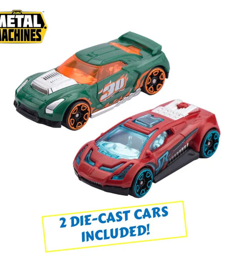 Zuru Metal Machines Construction Destruction Track Set with Motorized Speed Booster, Boulder Launcher & Exclusive Diecast Cars for Kids 4+ Years
