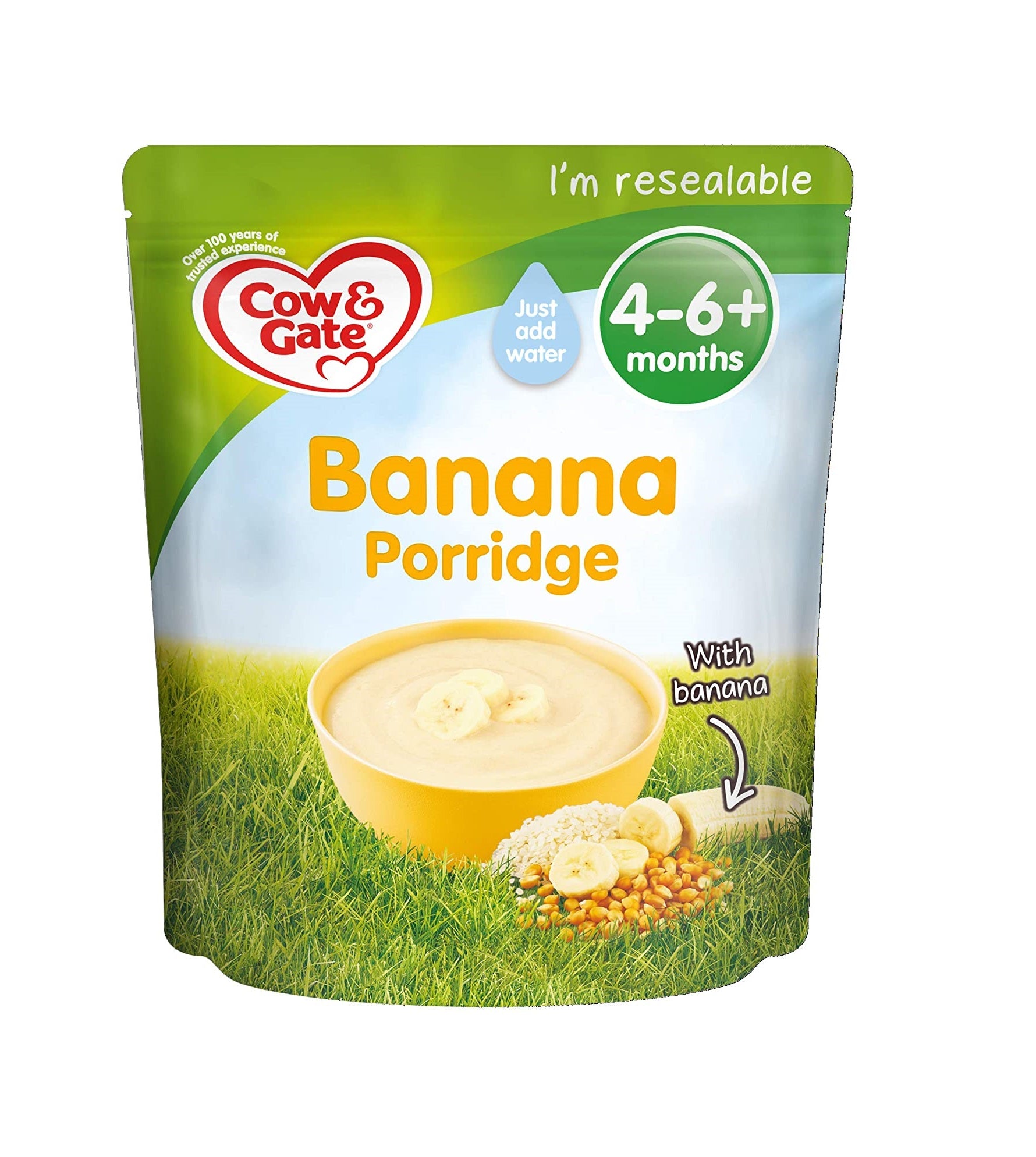 Cow & Gate Banana Porridge - 125g | Nutritious Breakfast for Babies 4+ Months - MINIMEE KIDS
